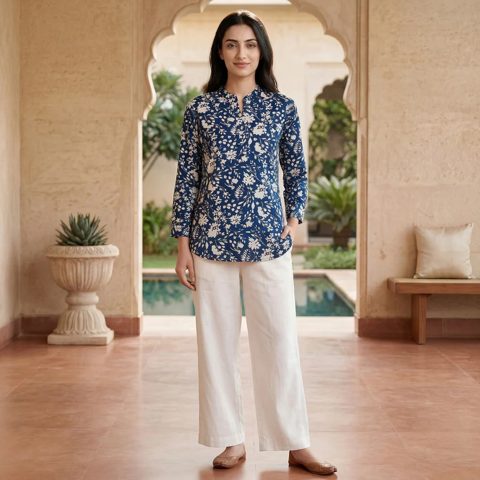Women Floral Printed Short Kurti