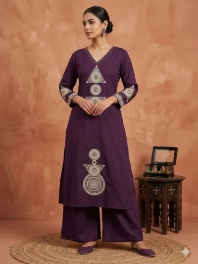 Refined Royal Purple Bombay Rayon Kurti